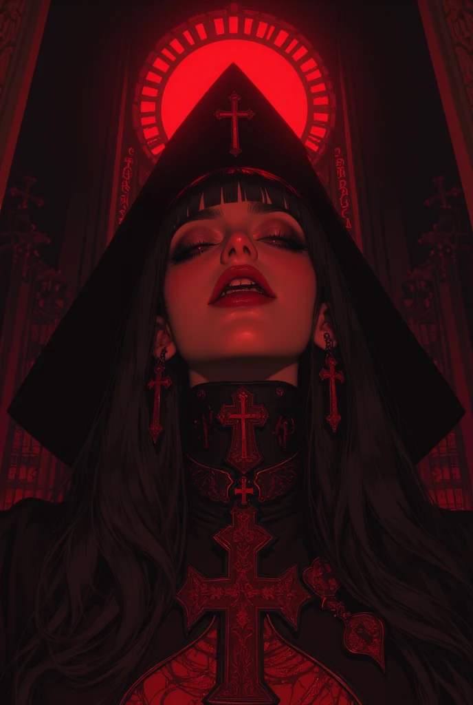 Black nun veil, nun, black veil