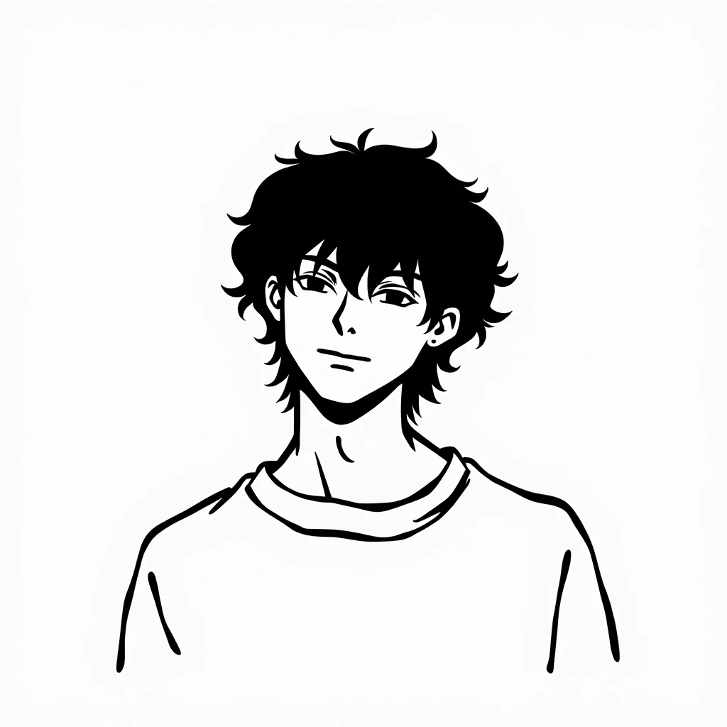 A drawing of a man with glasses, contour sketch, soft silhouette, contour drawing, line sketch!!, high quality sketch, Naka Bokunen, line art!!, simple line art, clean anime silhouette, clean line art, high quality sketch art, line sketch, faded drawing, realistic line drawing, line art