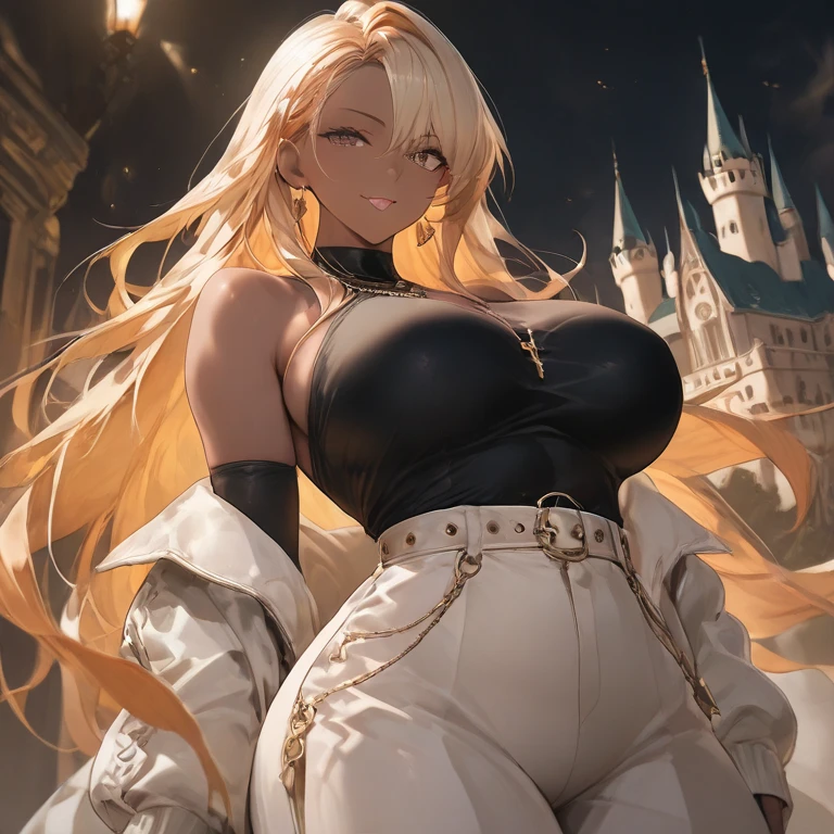 4K,High resolution, (Highly detailed CG,8k,wallpaper)、One ,(((whole body))),(Clean detailed eyes),((Fantasy Costume)),(((Put out the nipple)))),((NSFW)),(Huge breasts),(Huge breasts),(Huge breasts),(Huge breasts),(((Huge breasts))),(Beautiful and shapely breasts),Light-colored hair、Cute hairstyle