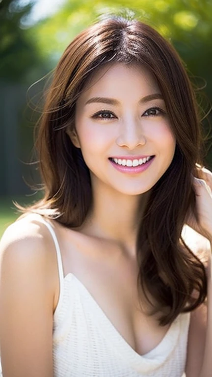 nice images,clear focus,perfect brown eyes,bright red lips,long hair,Home,Look head-on,full pose,wonderful faces..,It looks beautiful。,(((White hollow sexy underwear))),extra focus,Radiant face,facial details,8K resolution,((Excited and satisfied smile)),((laughing out loud)),
