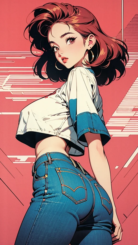 90's, retro, ((flat colors, flat texture))