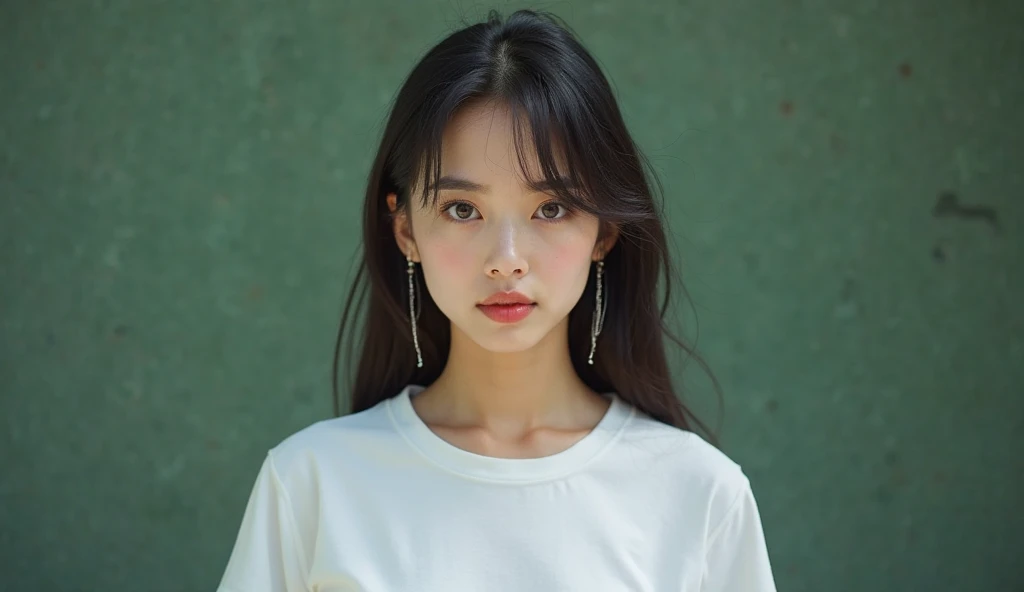 (tight white t-shirt:1.9),(detailed Sharp Focus, Looking_at_viewer:1.9),(Shot on Hasselblad X1D-50C with Hasselblad XCD-90V Lens:1.6),(cluseup of faces:1.9),(white background:1.6),((eyelashes,eye lashes:1.0),(texture skin:1.6),(ulzzang-6500:0.7),(((ultimately detailer))),depth of field,Portraiture,Path tracing,Raw Photo,ultimate quality,masterpiece,highres,High Dynamic Range,(Photorealistic, Realistic:1.6),a