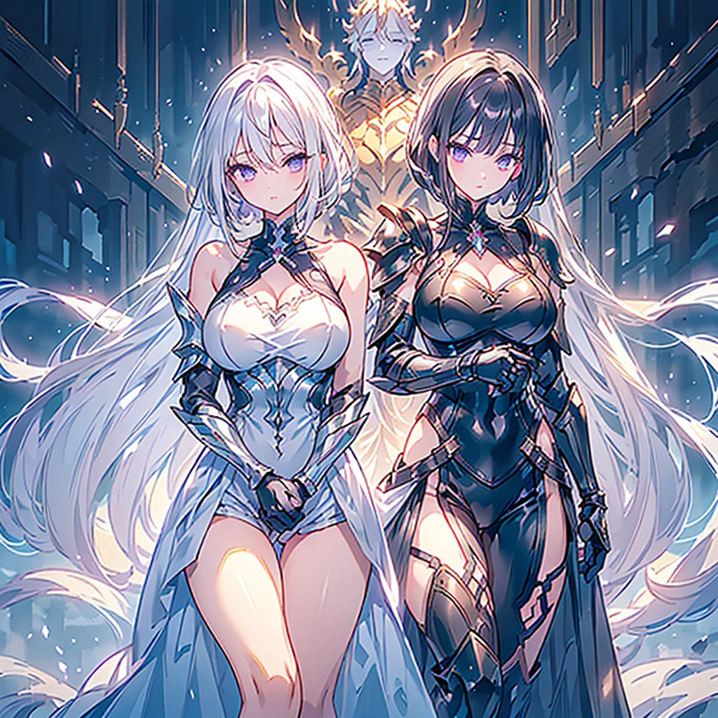 Albedo do anime overlord de modo sexy pelada com carinha de safada e malvada