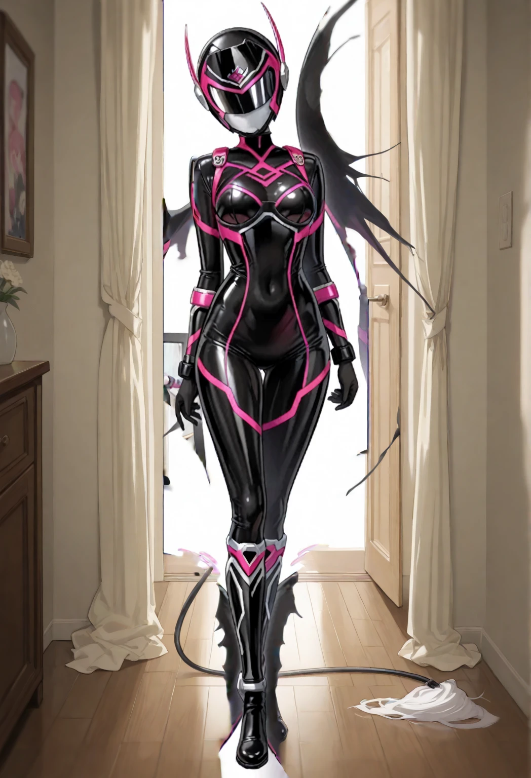 cinematic lighting、Super thick skin、Beautiful quality with attention to detail、cyber punk、spider girl、(alternative、dull tone、calm tone:1.3)(1 beauty、Beautiful face in every detail:1.3)(Bewitching Black Spider Tight Suit:1.7)(Nunja~well-shaped chest、Arachne tattoo on chest、Arachne:1.2) (look back、squat、raise your hand:1.2)(Two arms grow on your back:1.4)(body fluids attached to the body:1.4)spiderweb、The white body contains Arachne threads.。(elation:1.4)、open your mouth、smile