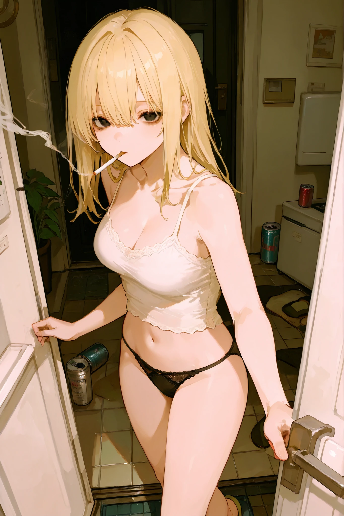 masterpiece,Highest quality,One girl,alone,Blonde,Prostitute,