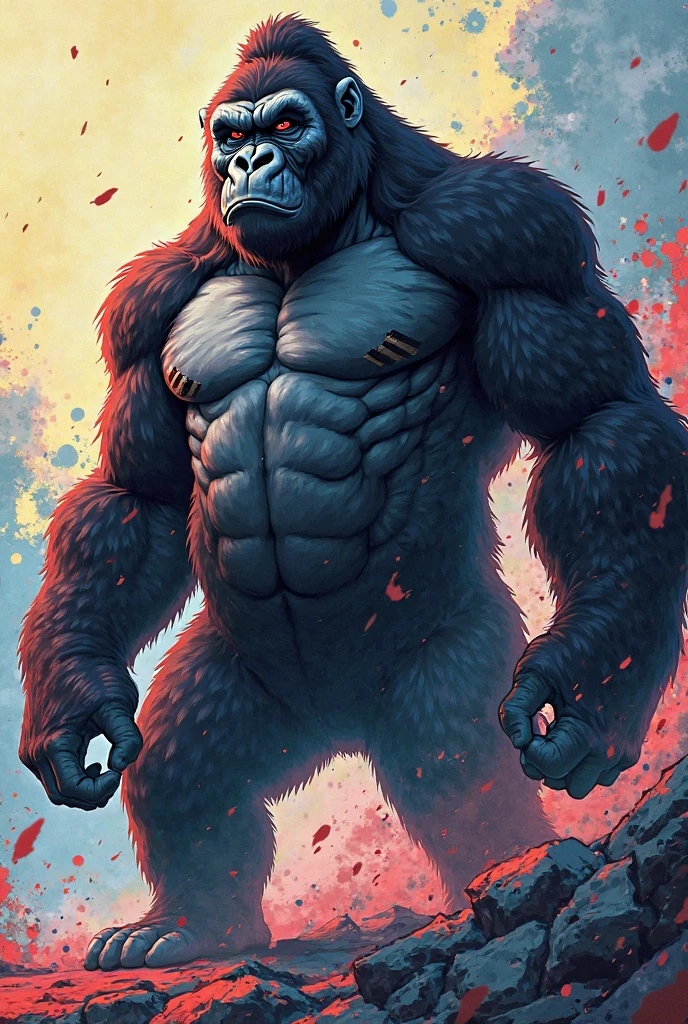 an image with an ape in the background with the letters SSR PUEBLO