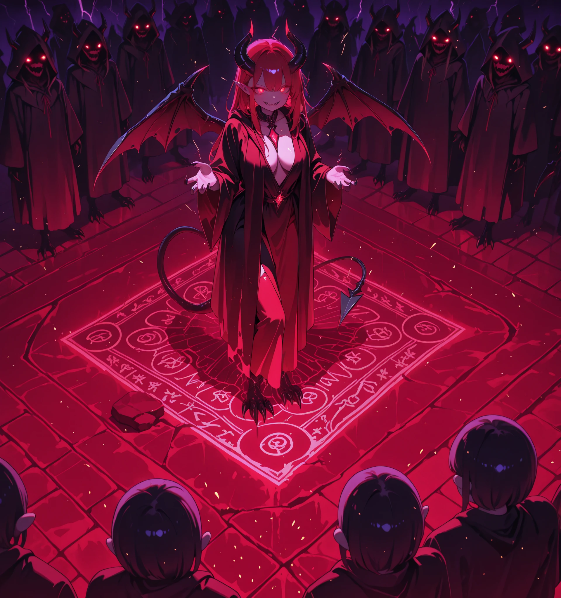 (((black) robe):1.3), (detailed black claws); Quality: masterpiece, best quality, amazing quality, ultra-detailed, highly aesthetic, absurdres, (4k,8k,Ultra HD), newest, very awa, highres; glowneon,glowing,sparks,lightning, hauntedglow, glowing eyes
