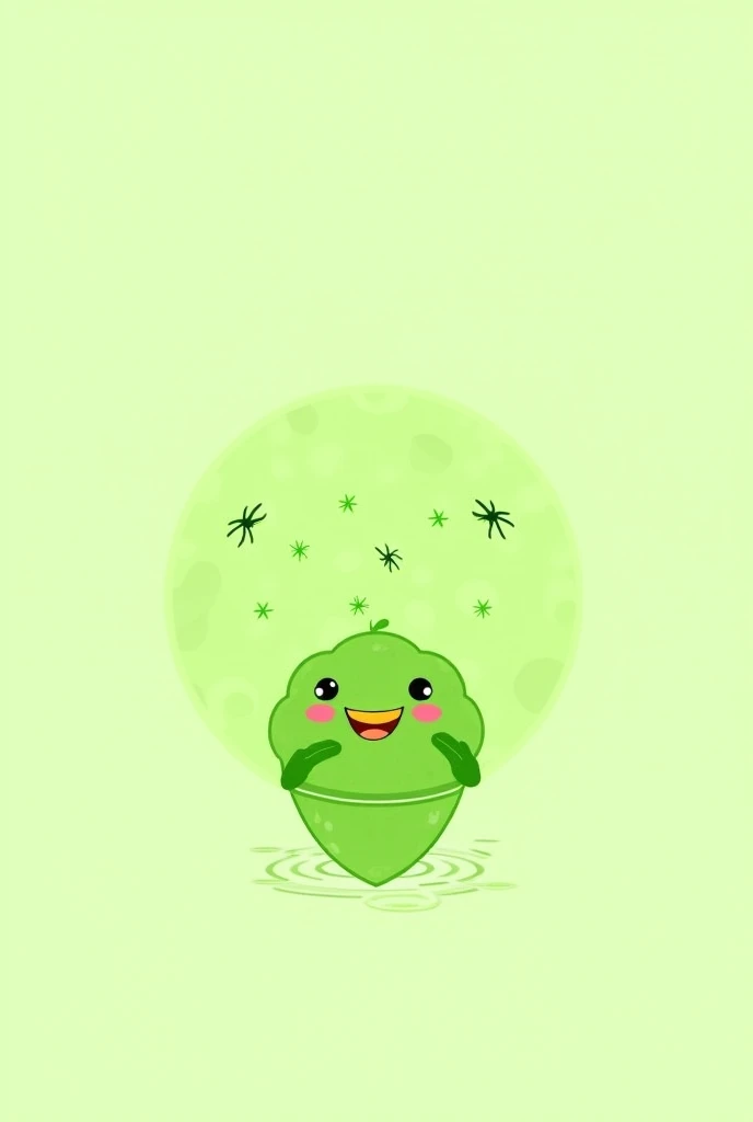 Cartoon illustration,close up,A cup of turtle jelly,Background white