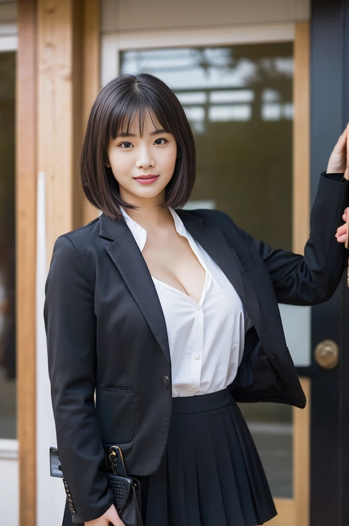 Genuine, high quality, Japanese, Married women, 32 years old, Bob Hair, Nearby office ladies, Grey suit, Grey tight skirt, White blouse, The chest is slightly open、A blouse that shows a little cleavage, On the way home, Full body image, Attractive thighs,I'I haven't had sex with my husband in years,Contractual、Verbally refusing、It ultimately leads to sex, Repeated refusal of vaginal penetration,Love sex,Using dirty words during sex, The man answers'Ask honest questions during sex, There are condoms in her bag