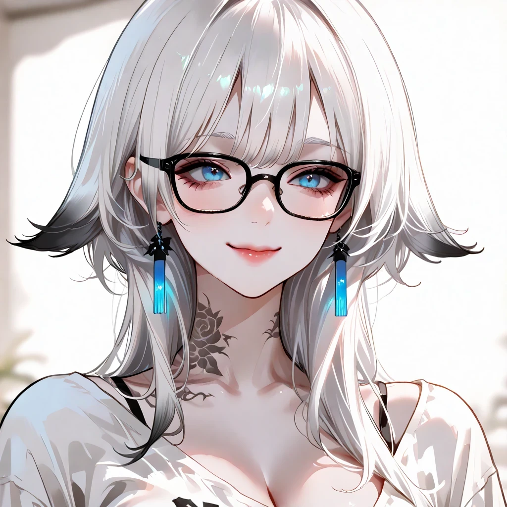 16K Ultra High Definition
Super detailed
The best of the best
Shiny detailed hair
Beautiful human woman with long hair
Super Big plump meat
Black and white cow print kimono
Cow ears and cow small horns
Shiny skin
Red cheeks
Moisturized eyes
Wearing glasses
Reading a book at a desk
Rich breasts on desk on library background