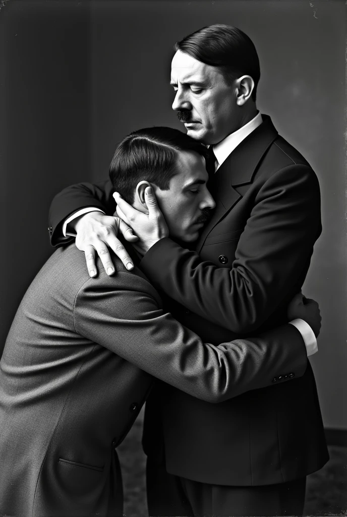 Artist Luis Miguel hugging Hitler 