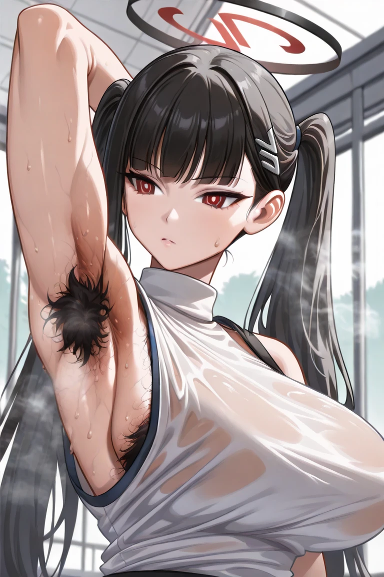 masterpiece, best quality,anime style, 1 girl,(((slender body))), (((small eyes,small breast))),(((gym uniform))),(((((3 monkey grabbing the girl))))),((((cum facial)))), (beautiful face), (((short twintail))), (((straight hair))), ((((black hair)))),detailed beautiful skin, (perfect hands, perfect anatomy)