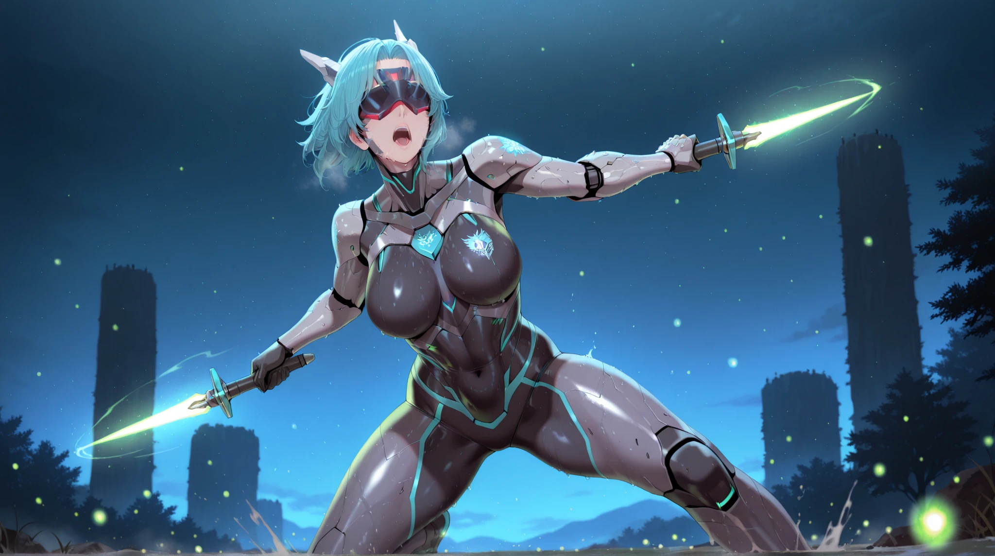 (high-res, vivid colors), blue bird alien, detailed feathers, sparkling eyes, alien landscape, vibrant colors, surreal atmosphere, glowing lights, otherworldly features, intricate patterns, dreamlike scenery, Arctic Frost Ranger: A suit featuring icy blue and frosty white hues, accented with snowflake patterns and frost crystals. This Ranger commands the power of ice and cold, with abilities such as creating blizzards, forming ice constructs for defense, and freezing enemies in their tracks.