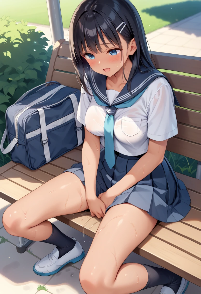 Urinating,Outdoor、Outdoor Exposure,(全nakedで),naked,(She is wearing a large gray scarf around her neck, covering her shoulders.),Look down,tits,Nipples,belly button,Schoolyard,loafers,White loose socks,Hime cut,Long Hair,Navy blue student bag、cel animation,raffed Asian , Surreal school girl, High school girl posing, Surreal school girl, Young and thin gravure idol, Young Sensual Gravure Idol, Asian, so beautiful, Cute school girl, Young and cute gravure idol, A real young gravure idol, beautiful Asian