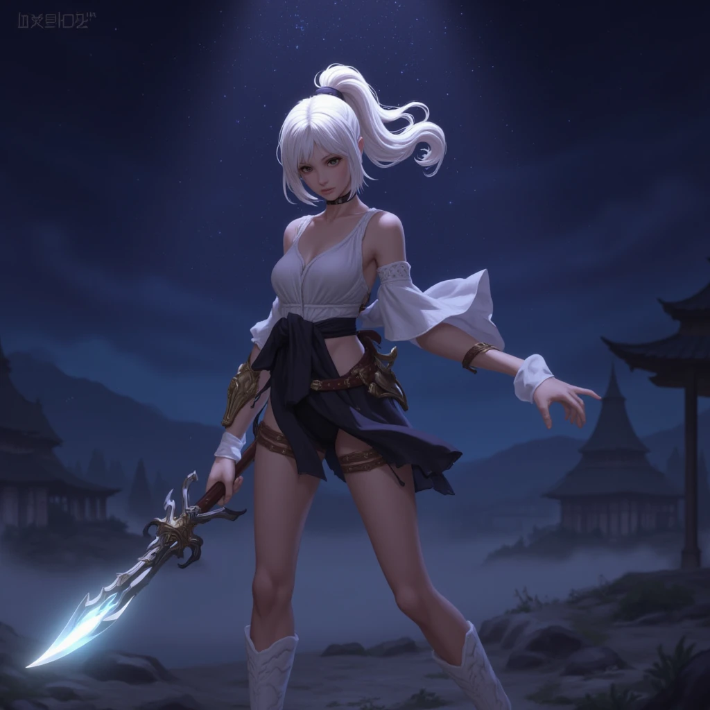 (best quality,4k,8k,highres,masterpiece:1.2),ultra-detailed,((bishoujo girl)),((fox girl)),((medium hair)),((full body)),((stand pose)),((((very baggy and long cotton leg warmers)))),((bare feet)),((thong)),(((armor top))), (((battle gloves))), ((((a big and wide sword)))),((fully detailed)),illustration,vivid colors