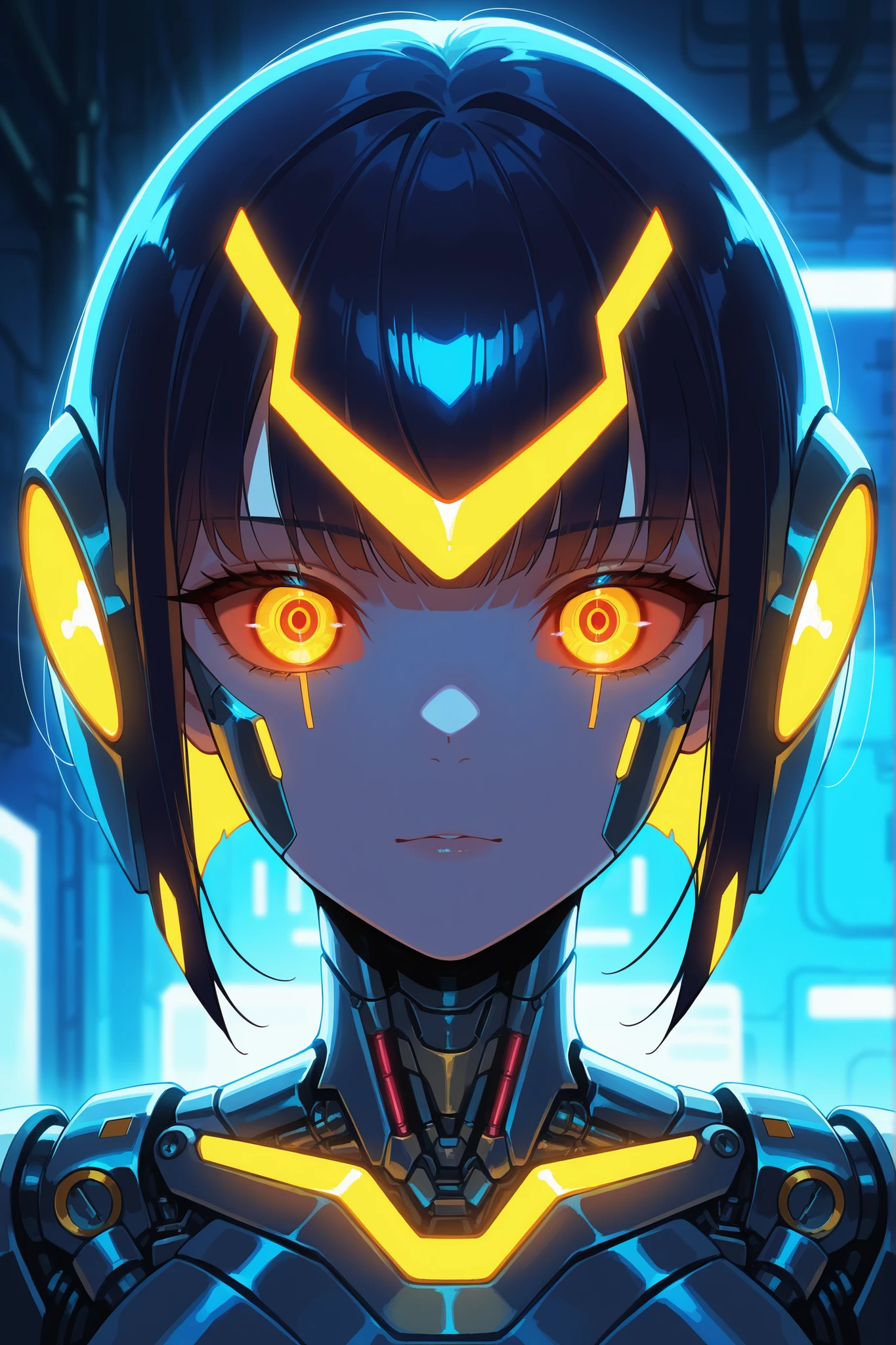 masterpiece,best quality,amazing quality,very aesthetic,newest,anime screencap,1girl,transluminescent mechanism,robotgirl,detailed portrait of a young anime-style robot girl,intricate mechanical details,glowing translucent components,futuristic cyberpunk atmosphere,dramatic lighting,ultra-detailed,8K,photorealistic,vivid neon colors,volumetric lighting,cinematic composition,masterpiece,elegant,serene expression,advanced technology,complex machinery