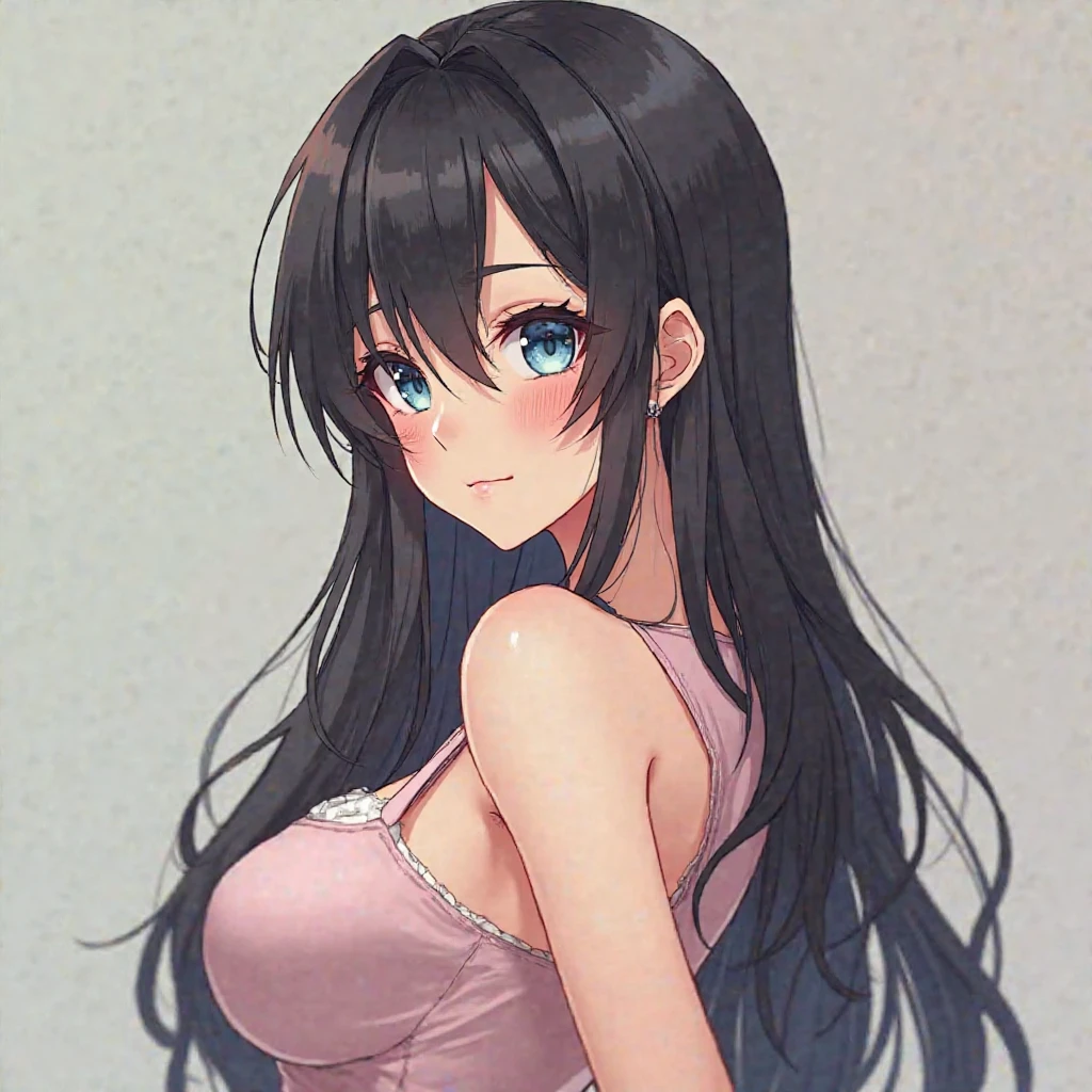(((masterpiece, high resolution))), beautiful woman, Korean Beauty, 20 years old, beautiful assassin, beautiful woman, white background, looking at me, high resolution face, (high resolution eyes), Oversized T-shirt with a loose fit、Leaning forward、Modest chest