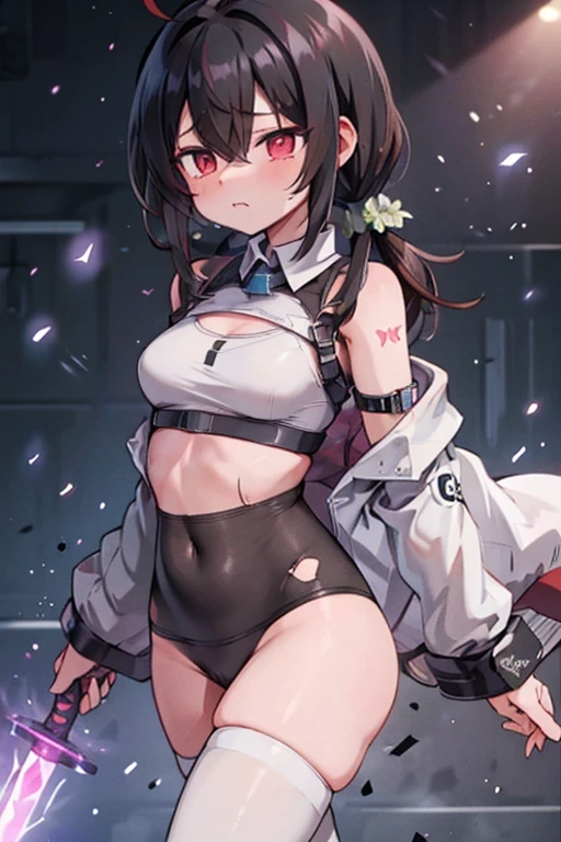 high quality, masterpiece, Super detailed,,1 girl, White one-piece space suit,Extremely detailed facial details, Sweet Smile,Red lips,Fly in the universe,Fox ears,Black long hair, Attractive pink eyes,Large Breasts,Maid headdress,Handcuffs,Collar,Space,Cyberpunk