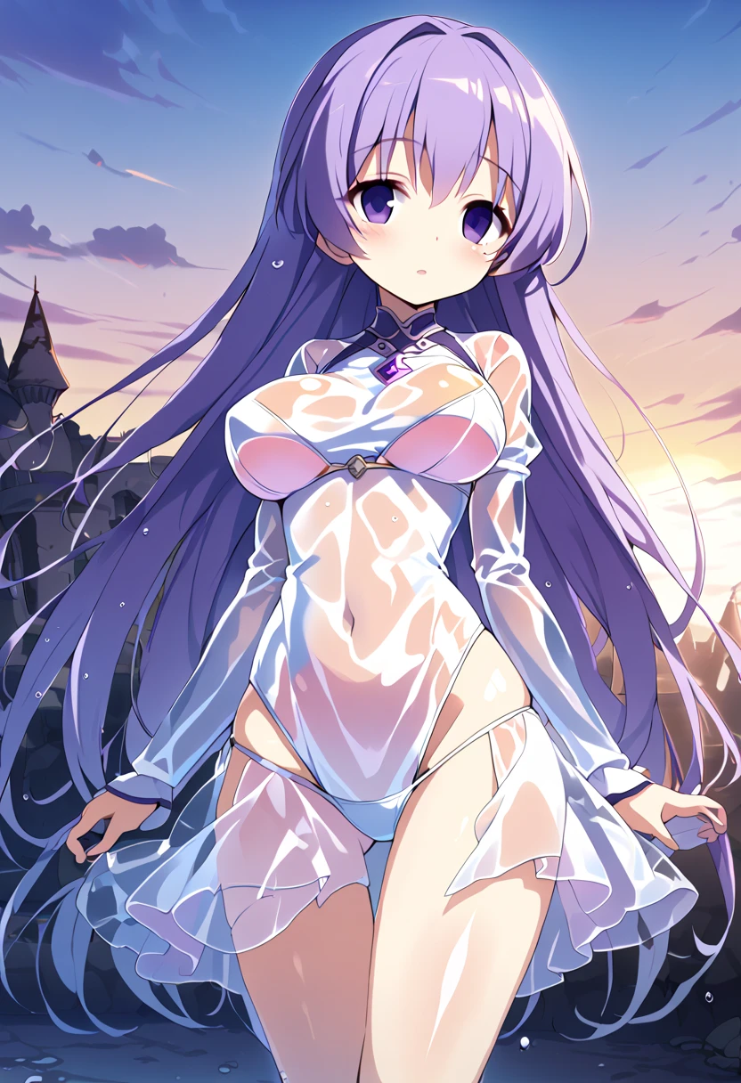 (masterpiece, best quality),best quality, (ultra-detailed), (3heads:1.4), 1girl, (reisen udongein inaba :1.3), masterpiece, best quality, white top, crop top, ((stomach)), midriff, ((groin)), purple skirt, normal ears, shackles, purple hair, very long hair, wavy hair, sidelocks, red eyes, parted lips, single horn, sweat, cute, toned belly, hand on own chest, eyelashes, (21 year old woman:1.3), (masterpiece:1.4), (best quality:1.4), (beautiful detailed extremely detailed CG, extremely delicate and beautiful, depth of field, (finely detailed face), (perfect details:1.0), (mature female:1.3), wide pelvis, slender, large veiny breast, 8k resolution, high quality, high definition, extremely detailed, masterpiece, best quality, purple hair, long hair, alluring presence, braid, short skirt, close up, big tits, young, bunny ears,
