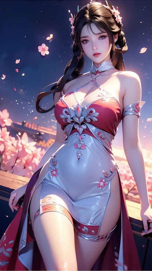 1female,35yo,A MILF,熟妇,Married Woman,plumw,extremely large bosom, 独奏,(Background with:lakes,Cherry blossom forest,lotus flower)Lie on your back under water, She has long pink hair,seen from the front,, mostly cloudy sky,(((tmasterpiece),(Very detailed CG unity 8K wallpaper),best qualtiy,cinmatic lighting,detailed back ground,beatiful detailed eyes,Bright pupils,Black eyes,Snow-whiteskin,Redlip(Very fine and beautiful),(Beautiful and detailed eye description),ultra - detailed,tmasterpiece,))facing at camera,A high resolution,ultra - detailed),revealing breasts,Bare genitalia, Bulge,legs are open,Raised sexy,Camel toes,Flushed complexion,Desire for dissatisfaction,ssmile,frontage,(Wearing:Superman uniform)Transparent cheongsam