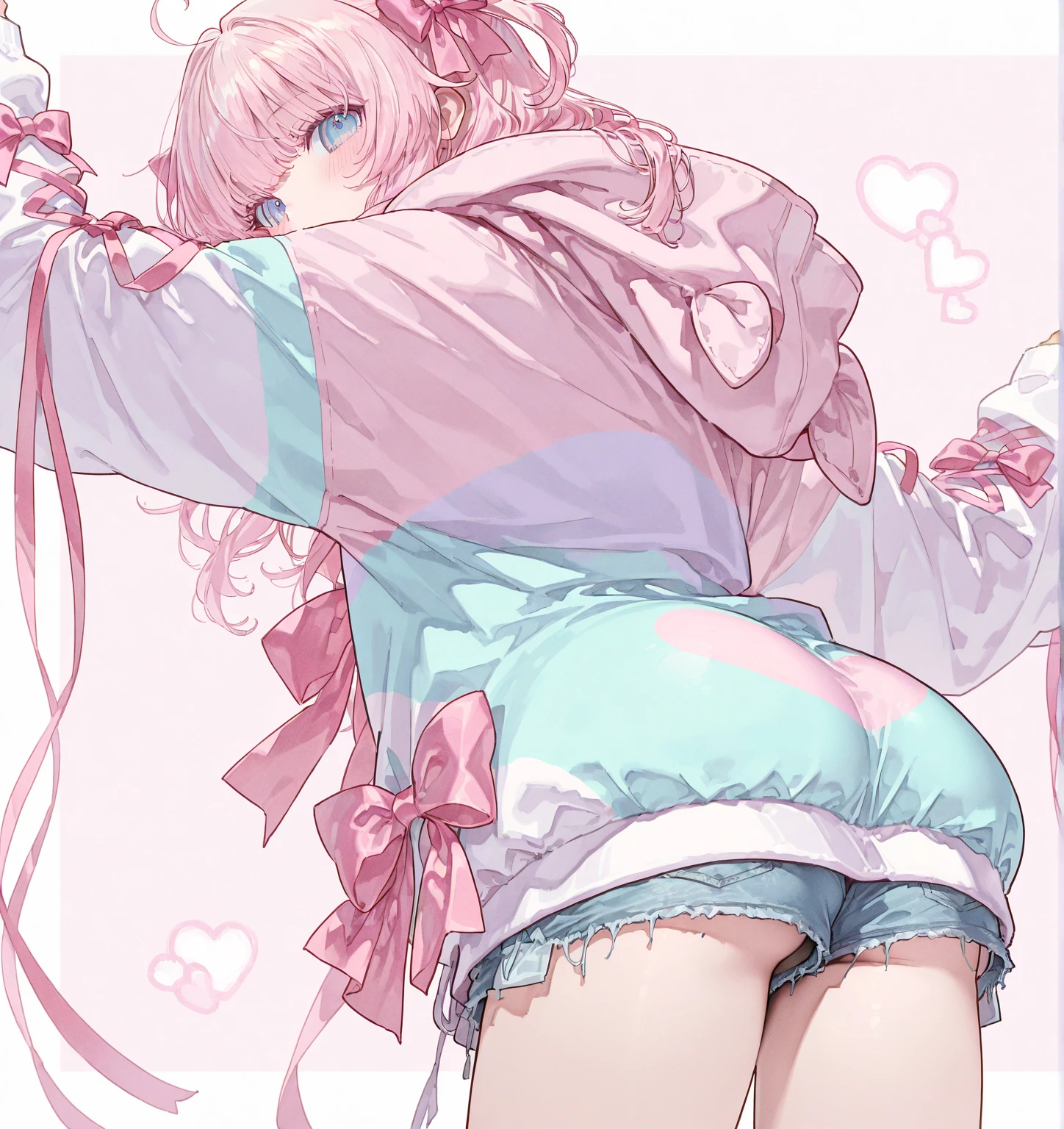 anime boy with a pink shirt, half nude, and a pink cat, fursona!!!!, female furry mini cute style, cute anime catboy, furry fursona, furry art!!!, holo is a wolf girl, furry furaffinity, fursona art, nyaruko-san, female fursona, nekomimi, anime catboy, fursona commission, solo, thick_thighs, midriff, wide_hips