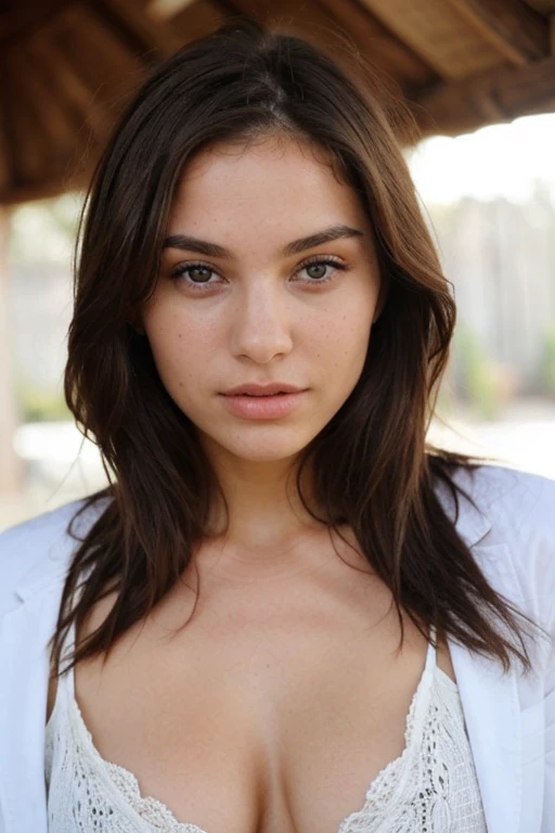 Métis from Guadeloupe, with freckles and long curly hair