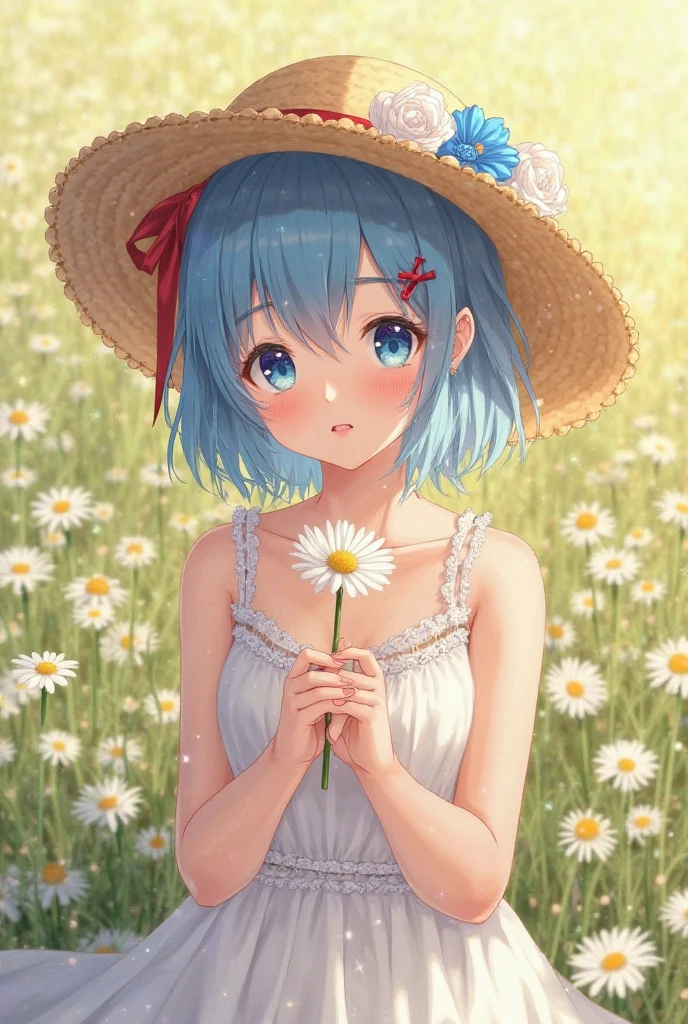 index, index, (Green Eyes:1.5), Silver Hair, Long Hair, (Flat Chest:1.2),smile,Open your mouth,smile,White hat,Off-the-shoulder dress,Short sleeve,Bare shoulders,bare clavicle,Bare neck,mini skirt,Cute heeled sandals,Are standing,True Summer,Clear skies,Daytime,whole bodyがイラストに入るように,
break looking at viewer, whole body,
break outdoors, Sunflower field,
break (masterpiece:1.2), Highest quality, High resolution, unity 8k wallpaper, (shape:0.8), (Fine and beautiful eyes:1.6), Highly detailed face, Perfect lighting, Highly detailed CG, (Perfect hands, Perfect Anatomy),