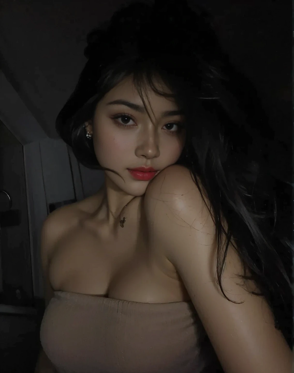 araffed woman in a black bikini posing for a picture, kylie jenner, gorgeous latina face, sexy face, dua lipa, big cheekbones, instagram model, kylie jenner as catwoman, gorgeous woman, flawless face, full lips, thick lips, 18 years old, violet myers, jaw dropping beauty, with very thin lips, most beautiful woman on earth , blackpink jennie , blackpink Lisa , asian famale face , cute girl , Korean famale