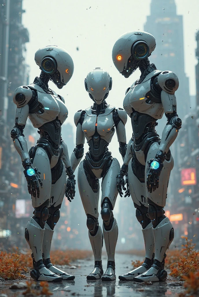 3 female robots with perfect faces
They look at each other's bodies and chat
embarrassing
whole body mechanics
Everyone is a machine except for their faces.
Mr.々colored internal skeleton
ball joint
The female robot on the left has multiple arms.
The female robot in the center has many arms and legs.
The female robot on the right has many legs.
Are standing
Inside the Institute