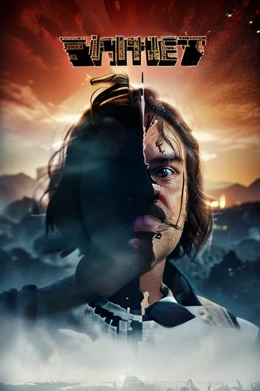 there is a man with a blindfold and headphones on, promo art, album art, headphones, with headphones, noise rock album cover, promo image, darkwave, deep aesthetic, art cover, broken mask, vanitas, beaten tech. neo noir style, analogue horror, album cover, aesthetic shot, with head phones, aesthetic / a riot in mars, heartbreak