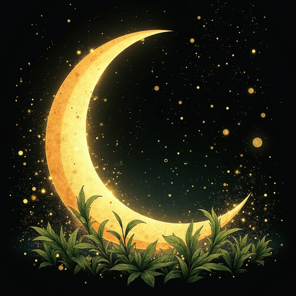 Moon Cut In Half Watercolor and line art, orange full moon cut diagonally in half by ...