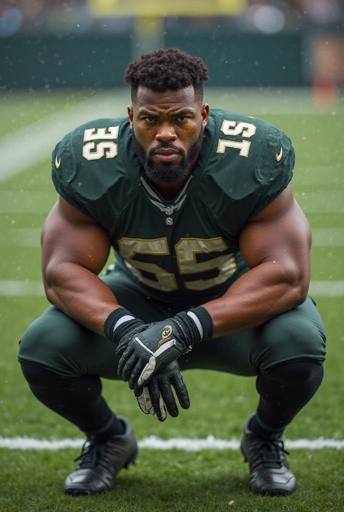 The Milwaukee Bucks NBA uniform but as a football uniform