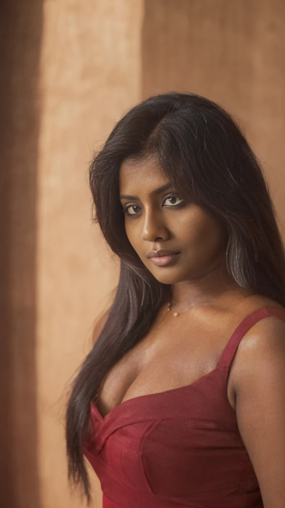 Extremely gorgeous, round face, shoot for a famous cosmetics brand, shoot for top health magazine cover Page, bold photoshoot, bold looks, body positivity, stunning beauty, ravishing, spicy hot, sizzling hot, sensual shoot, artistic sensual photograpy, thick figure, curvy, Thick navel, sexy tempting lady, sexy navel folds, fleshy figure, woman with a flower in her hair and a flower in her hair, closeup portrait shot, movie stills photography, traditional beauty, body sweat, glistening skin, feminine curve, curvy body, skin texture, skin pores, traditional clothes , traditional female hairstyles, pretty face!!, shot on sony alpha dslr-a300, indian woman with brown skin, indian goddess, traditional makeup, movie stills, actress, close - up portrait shot, detailed portrait shot, ultra HD, 32k, hyper realistic, hyper realistic skin, High level professional photography, insane details, high quality skin, beautymarks, real photograph, add every possible elements to make the photo looks as real photograph, full body drenched in oil, oiled body, oiled body makes her more sensually appealing, sensual shoot,