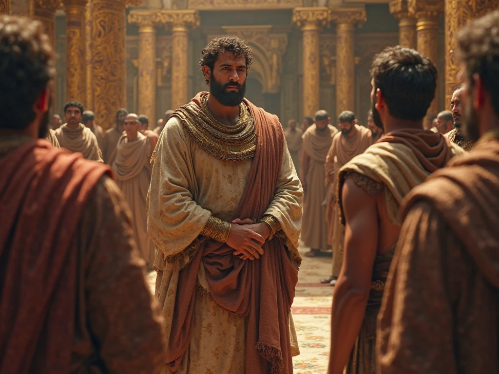 Biblical character Joseph as an adult interpreting Pharaoh's dream