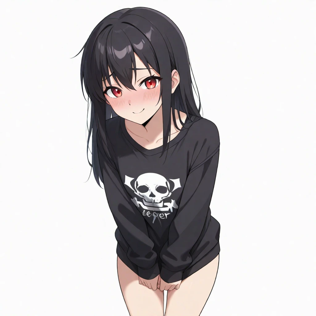 Noir (nod) big naked goth wearing black panties