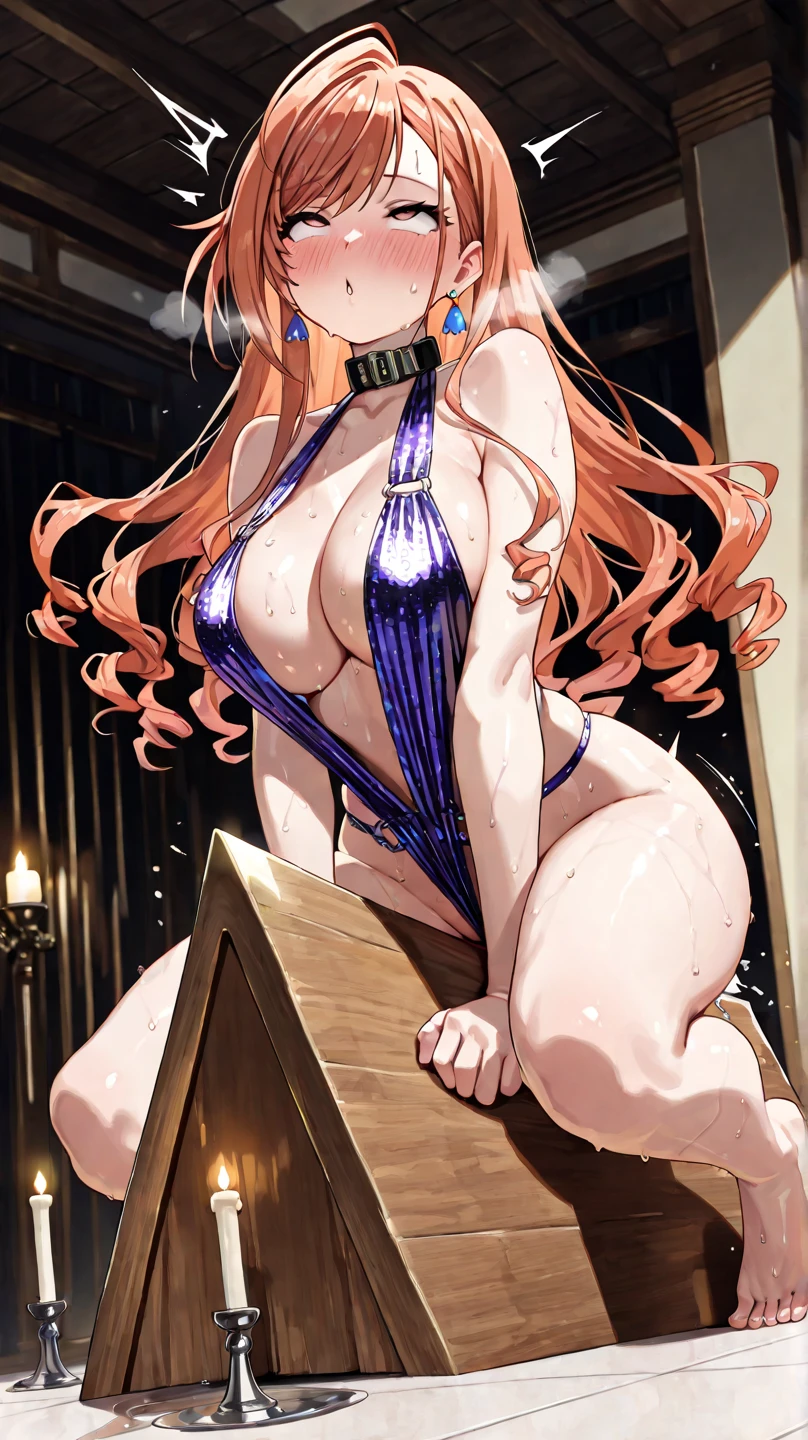 highest quality, 4K, masterpiece :1.3), short beautiful woman, Surrealism, mature, Carla Chaudettalada, Detailed lips, Plump lips, Detailed eyes, double eyelid, Loose (((Chest Curtain))), Lumporin, Underbust, Wide Hips, Thick thighs, , Seductive Pose, Abdominal presentation, Soft Skin, (Huge cleavage), round chest