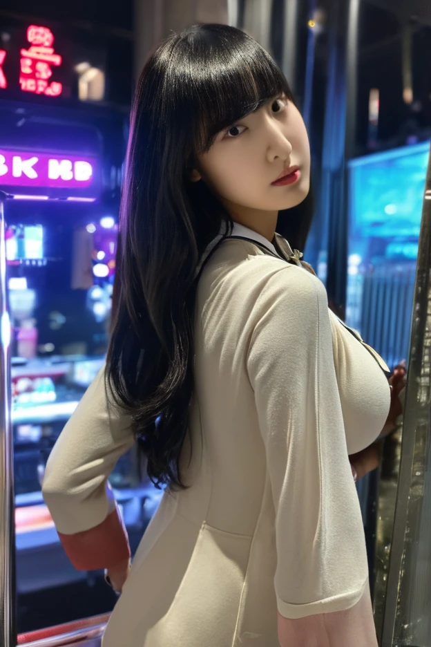 8K resolution, masterpiece, Highest quality, Award-winning works, unrealistic, tifa lockhart, 20-year-old, sexy office lady, (black long hair:1.3), beautiful Perfect Face, Soft Skin, Perfect Face, Yasutomo Oka's painting style, 165cm tall, Three sizes are 92/60/88, (black long sleeve uit:1.8), white silk camisole, deep Cleavage, black long slacks, black garter belts, knee high socks, black pumps, details, Splash screen,Sharp eyes, crystal blue eyes, pink lips, BREAK, White Silver, dynamic sexy poses, Sweat, Strong winds, standing alone on station platform, waiting for train coming, Roppongi Japan