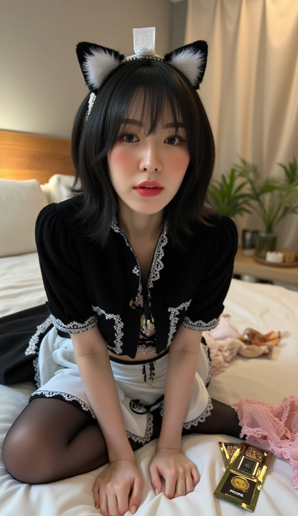 NSFW、masterpiece、Highest quality、Awareness-raising、Ultra-detailed、High resolution、Absurd、One Girl、very cute、short hair、Panties Off、Open big chest、、Upturned nipples、Spread your legs wide、Angle from below、Crouching、I love my viewers、Heart background、looking at the camera、Love love、Optics、Delicate hands、Chiquita、she、Bedroom、Delicate eyes、((Lift your skirt up yourself))),（（Milky white fluid around the vaginal opening）），Sitting in a chair,Big Breasts, Spread your legs, Thigh focus, [Full Body Shot], Shooting from below、A beautiful crack、naked、