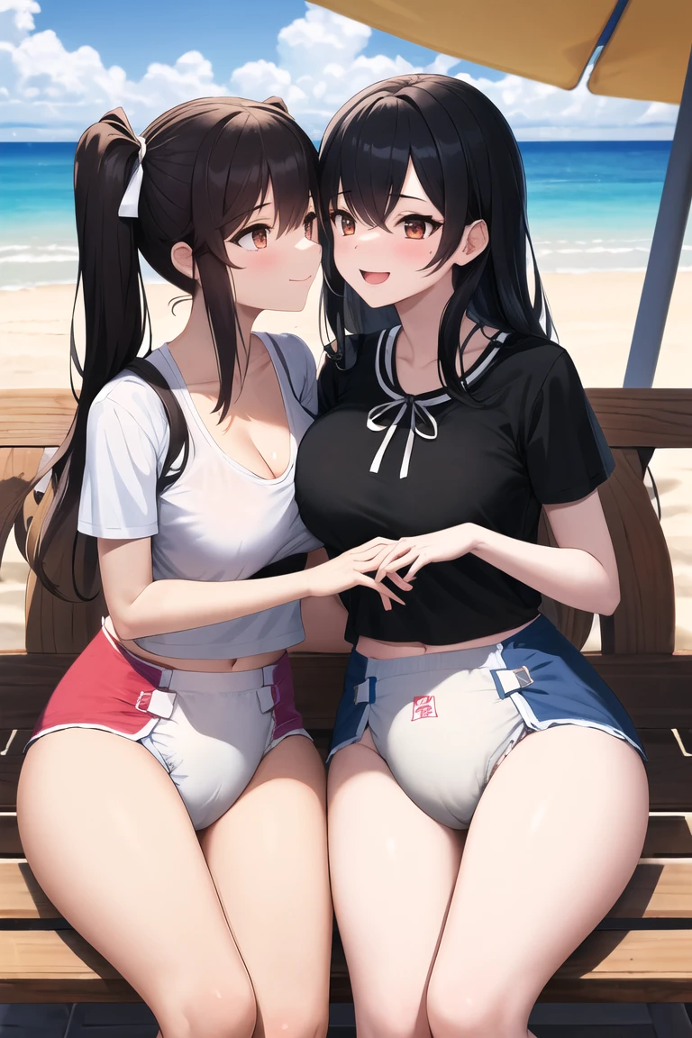 2D,highest quality,(masterpiece),(full body),((girl1people)),medium long hair,((amber brown hair)),((beach waves)),healthy dark skin,((denim hot pants)),「cheap」A pink tank top with the words,Shiny bare legs,barefoot,beautiful brown eyes,attractive thigheaty ass,Sloppy body shape,Bedroom,Get drunk,upper grade,cheeks are bright red,Cute with bruises,devilishly sexy,erotic look,Large drops of sweat all over the body,It's stuffy,sleep with your legs stretched out、my room、perfect limbs, perfect anatomy, anatomically correct、((lie down on the bed))