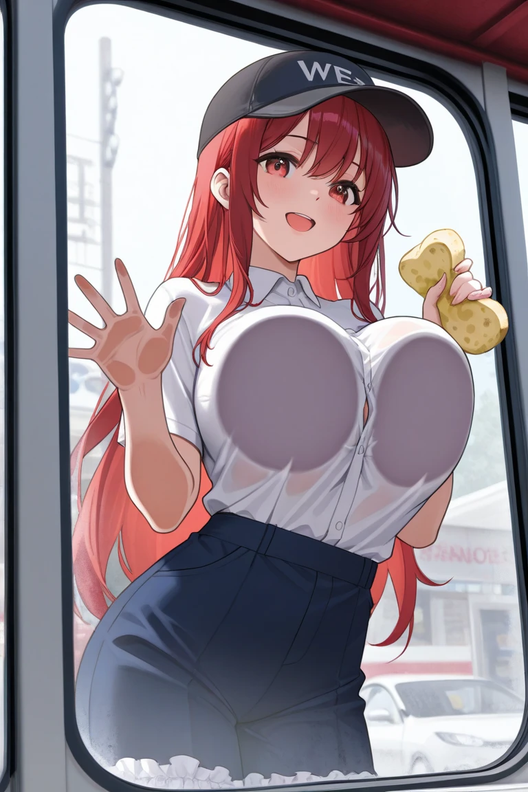 (Highest quality, 8K, masterpiece :1.3),Mrs. Yuigahama,ガハMom, As I expected, my youth romantic comedy is wrong。, One woman,30 years old,Mom,Orange Hair,Bun Hair,nsfw,Blowjob,front,Holding a penis in your mouth,Man's lower body