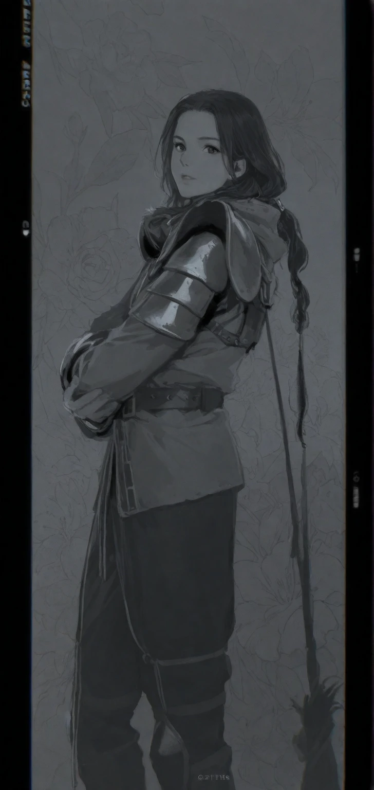 Evang, Line art A warrior woman with an axe, Extremely detailed concept art oil painting by Artgerm and Greg Rutkowski, Krenz Cushart Artstation style Artstation