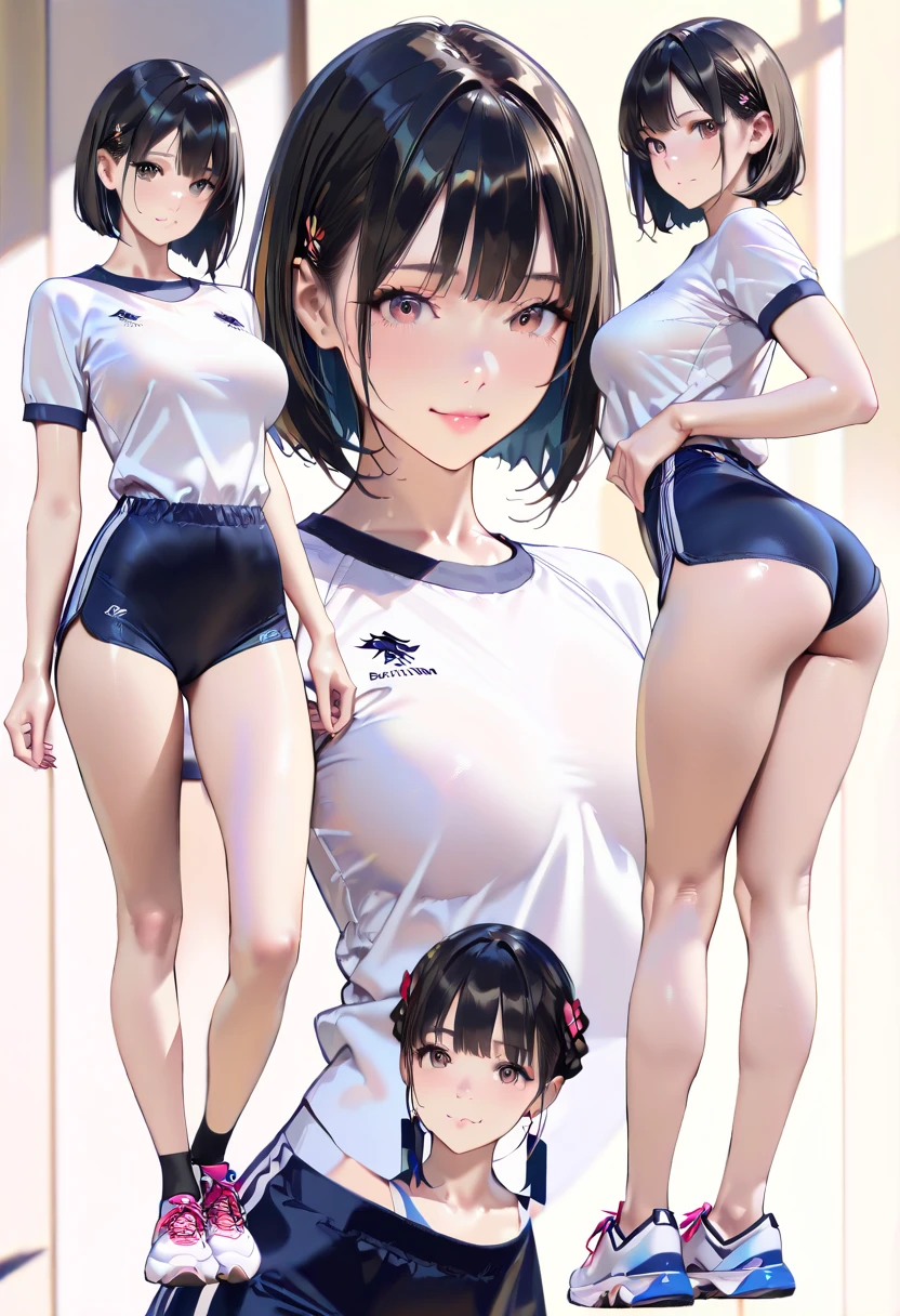 score_9, score_8_superior, score_7_superior,sauce_anime, High-resolution images,masterpiece,Highest quality,girl,Cute Face,Beautiful Skin,Shiny Hair,Highly detailed eyes,Simple Background, Jojipan, panties