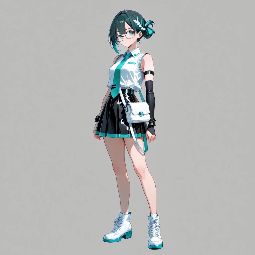 3D anime girl in short skirt a little shorter