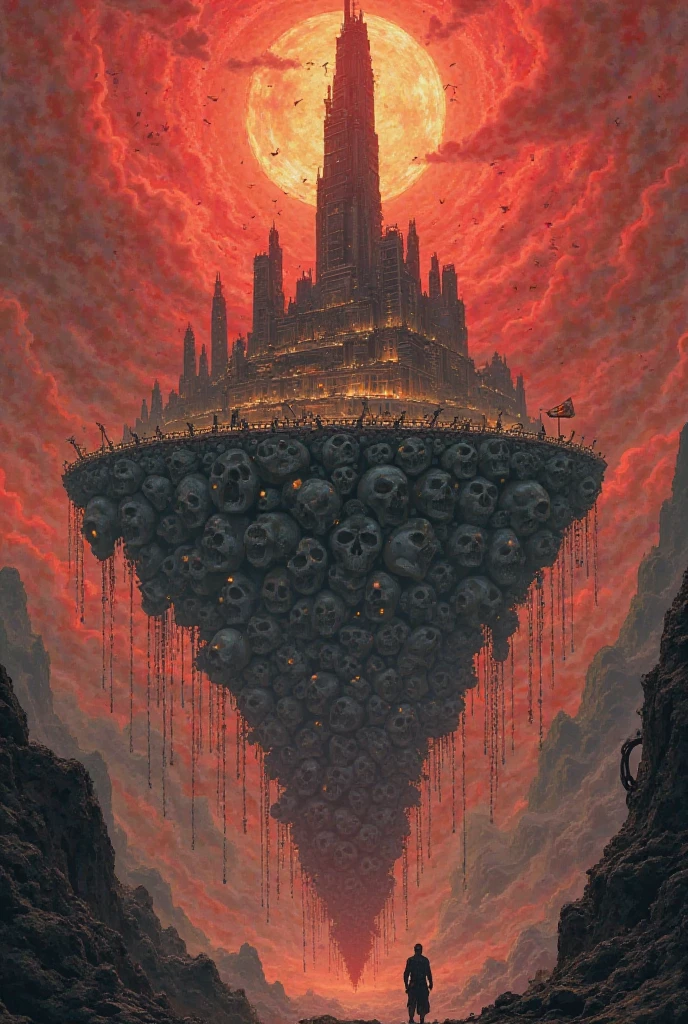Pope giving speech to crowd of dead, war, horror, cosmic terror, dark tones, morbid atmosphere, nuclear disaster, dystopia, nightmare, blood, Apocalypse, Lovecraft, Anime by Kilian Eng