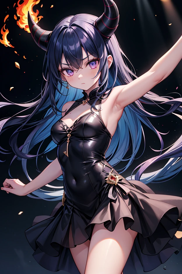 Beth,,Expose the private part,Sexual turn,Long black hair,Big ,Purple eye,tmasterpiece,best qualtiy,ultra - detailed,illustratio,epic lighting,cinematic compositions,isometry,1girl,solo,adolable,black color hair,red hair clips,formal,a captivating gaze,captivating posture,classroom,peeking out upper body,Be red in the face,seduct ,Shut your mouth,(8K:1.1),hand,Black pantyhose,Disdainful look,Disgusted expression,Japanese high school uniforms