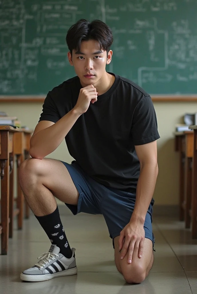 professional lighting , Classroom,lectern,blackboards,male people , ((wear tight micro g-string)),Get wet,bodybuilder , chest, bare chest,damp hair,The light is even,male people,Youth,leg loops,cool guy,Short broken hair,((spread their legs)),Masturbation,cool guy,frontage,Face the computer,,Hipsters,Earphone,intercom,microphones,androgynous male,scowling,His face was flushed,bite lips,is shy,cool guy,young handsome guy,Bare legged,Delicate facial features,smooth thigh,Cocked buttocks,((Open your legs )),Flushed,Hermaphroditic men,Asian male,Slim young handsome guy,stocklings,smooth thigh,mtu, mascular, cool guy,Masculine face, Attractive, tmasterpiece, absurderes, Best quality at best, Complicated details, (shiny skins, , Shiny oily glowing skin, shinny hair, Pale complexion), Attractive, ((musculature)), AS-Adult,(unreal engine) , (octane render , ultra-realistic , best quality , highly detail painting , super detail , dynamic angle , super-resolution , maxiumum clarity and sharpness , hdr) , (detail face) , (detail eye) , (((photorealistic))) , (real man) , ((realistic photo)) , (puffy nipples) , (swollen nipples) , (realistic style) , (real photo) , focus , detail , ((only male)) , ((only man)) , best quality, high-resolution , ((full body)) , ((handsome man))