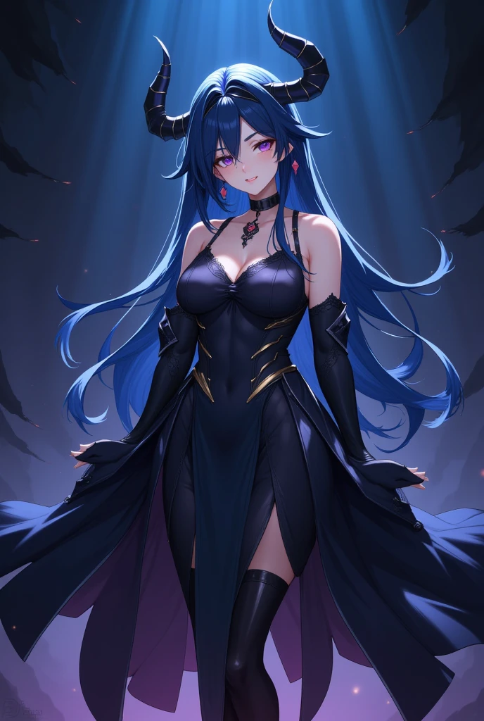 強力なスーパーevil女がクローズアップでポーズをとる, Black Goddess (Bare shoulders), length, Flowing purple hair, View your viewers, Highly detailed face, Perfect hands, Blue smoke swirling around her, evil事を愛する, Captivating blue eyes, Dark fantasy, , realistic girl rendering, 8k artistic german bokeh, Enchanting girl, Real Girls, Gurwitz, Gurwitz-style artwork, Girl Roleplay, Realistic 3D style, cgstation Popular Topics,, 8K Portrait Rendering,(truth,truth:1.4)、Genuine, Symmetric, High detail, Esoteric arachnids lady, Spider Queen Elise, League of Legends, Esoteric arachnids, Combat Stance, ( The body is made with liquid metallic paints in metallic mauve and metallic black.....、It beautifully depicts the female form.....。), length, Sharp Fangs, nature, ((Complex metallic colors in the foreground)), (( Fluid Mechanics, The most beautiful smooth scale face makeup, Smirking expression)) - Dark blood, Onyxia、Noir painting of a beautiful young witch, length purple hair, dark purple lips, evil, evil女, smile, Black Prom Dress, She is coming to you, close, Bright Blue Eyes, Surrounded by swirling pink smoke, Genuine, High detail, Highest quality