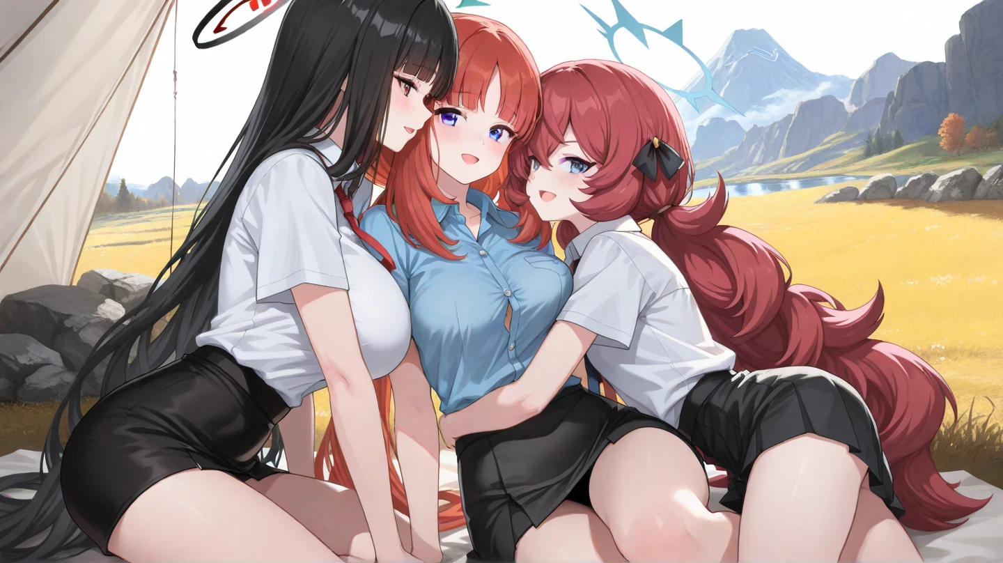 ５ girls, (futanari), lesbian, masterpiece, best quality, ((white background)), full body, multiple views, random hair, (((sex from behind/standing/spread legs/fellatio/blowjob/oral sex/girl on top/penetrated from behind/guided penetration/kneeling/all fours/looking up/missionary/spooning/reverse upright straddle/full nelson/anvil position/bent over/prone bone))), naked, character sheet, cum, milf, a cute milf, white skin/dark skin, small breasts/medium breasts/large breasts/huge breasts, yuri, red hair/light hair/dark hair/brown hair/green hair/blue hair/pink hair/light beige hair/light hair color/orange hair/, long hair/bob cut/wavy hair,
