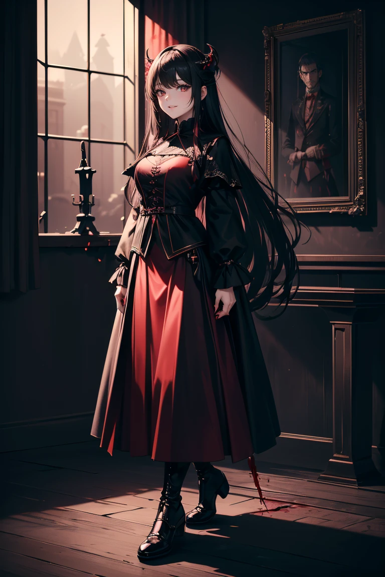 Anime girl in a red dress standing in front of a fence, East character, from East, East project, Anime Style3D, East, ufotable art style, Stylized anime, Created by Anime Painter Studio, East project official artwork, Anime Style, Visual Novel CG, Magical Forest Maid, Today's featured anime is still