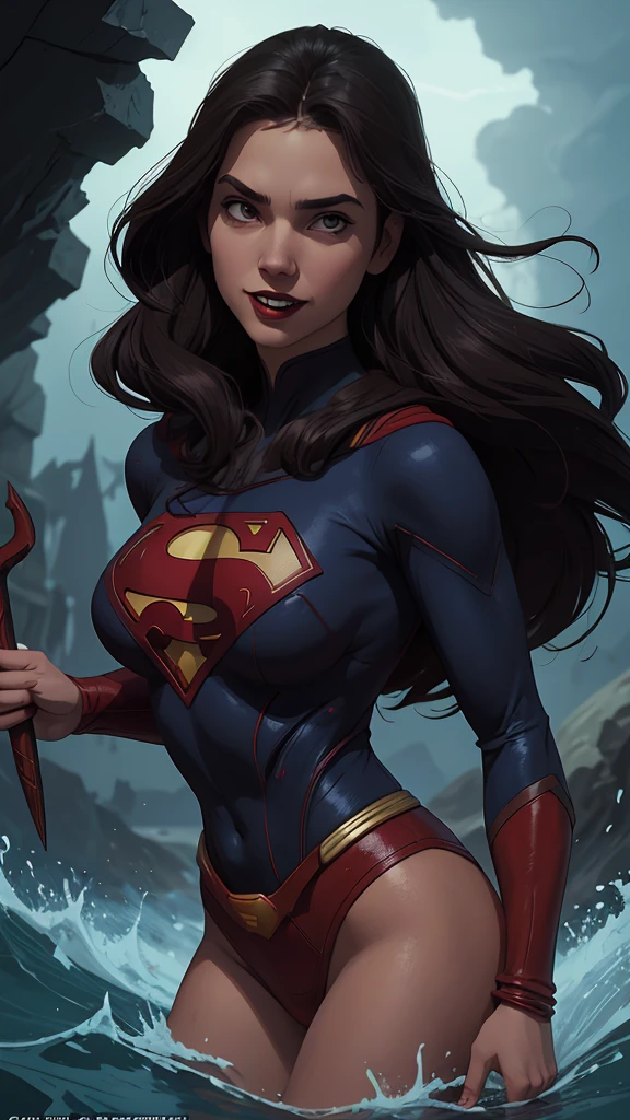 1girll,Huge ,Supergirl, Wearing a Superman uniform,独奏, hair adornments, She's wet, ,A defiant expression,, Skysky,the night,themoon, She has long flowing hair, exposed bare shoulders, standing on your feet,Bigchest, wetclothes, From the front side, hair straight, mostly cloudy sky, Wet hair (((tmasterpiece),(Very detailed CG unity 8K wallpaper),best qualtiy,,独奏,1girll,cinmatic lighting,detailed back ground,beatiful detailed eyes,Bright pupils,(Very fine and beautiful),(Beautiful and detailed eye description),ultra - detailed,tmasterpiece,)),facing at camera,Protruding underparts,Camel tderes,A high resolution,ultra - detailed),she is soaking wet,1girll,独奏,mature,(Very lon,brunette color hair)Emotive expressions,Open-mouthed,Pussy bulge,Camel toesruding ,extrge bosom,Raised sexy,Colorful,Most detaexteriors,fulbody photo
